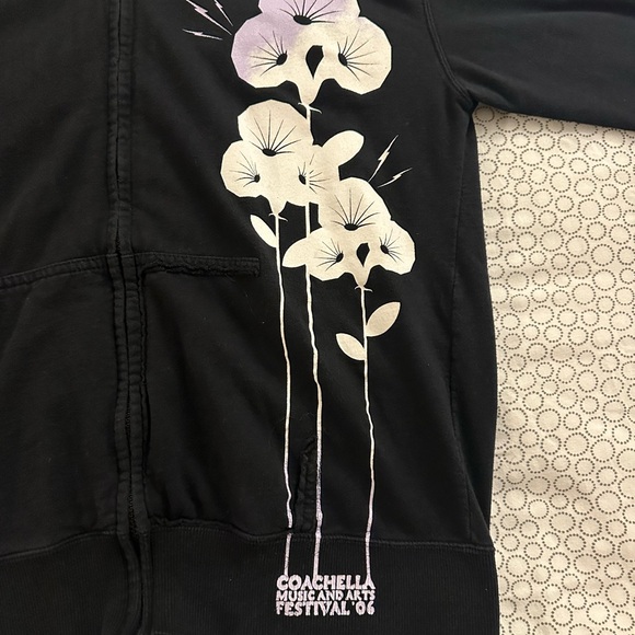 Black Hoodie with Floral Design - Picture 4 of 6